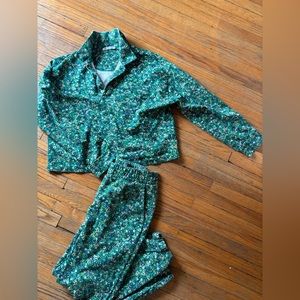 Floral print sweat suit set